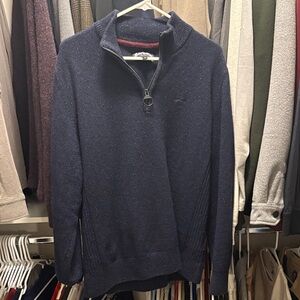 Barbour Men's Dark Blue Zip-Up Sweater